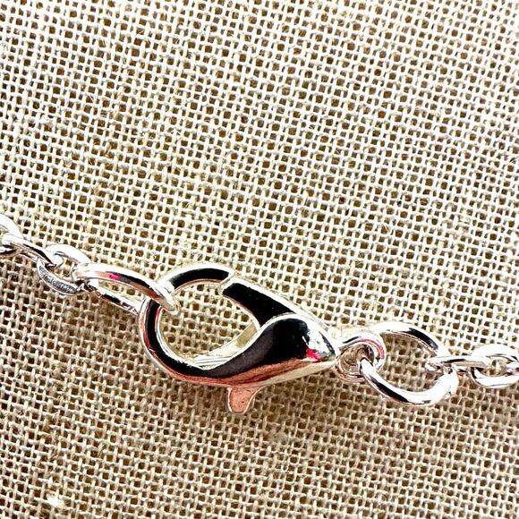 Sterling Silver & Lapis Lazuli Pendant Necklace with  Gold Bail - Picture 4 of 9